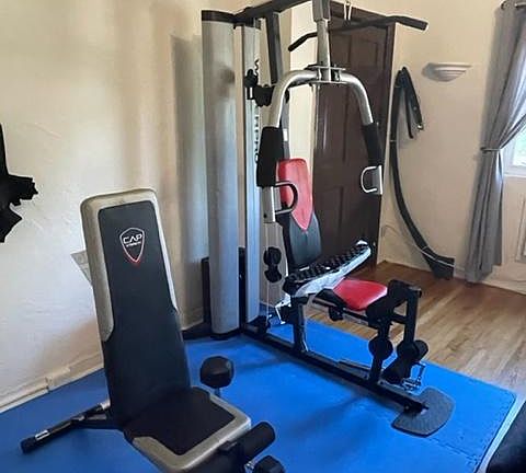 Gym Area Set up in Living Room- SPACIOUS LIVING ROOM