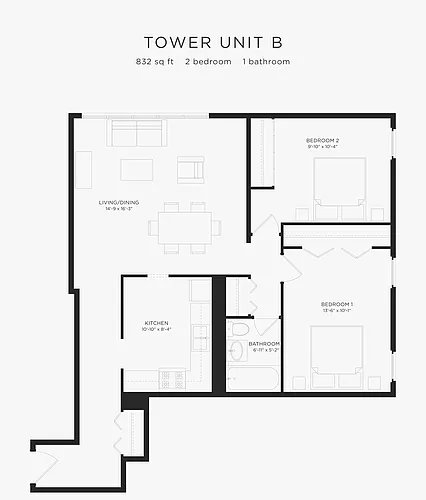 Floor plan Two Bedroom