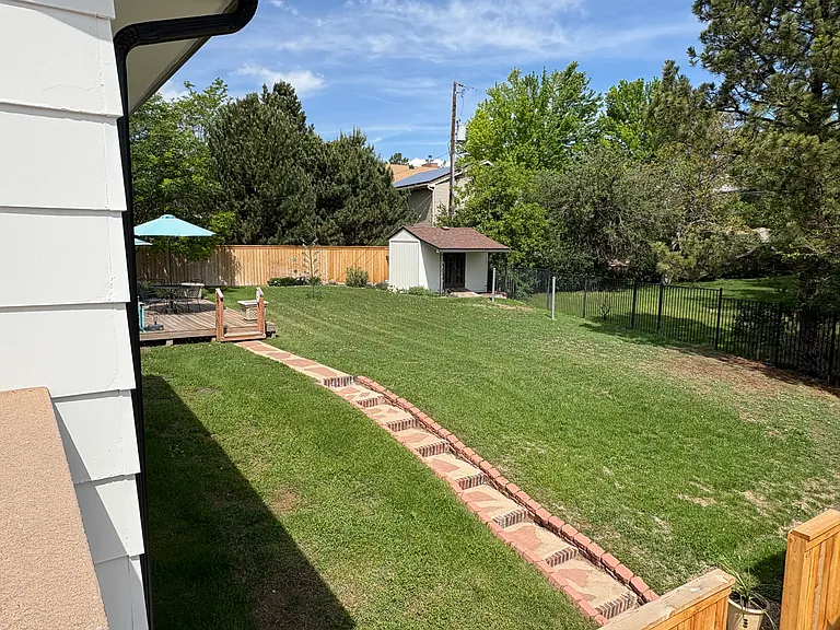 View of backyard from Upper Deck
