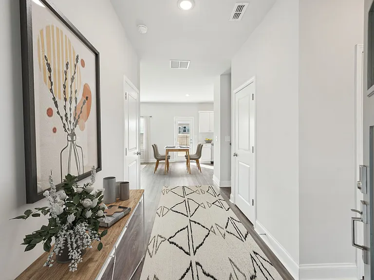 Entry hallway into the Alexander Floorplan