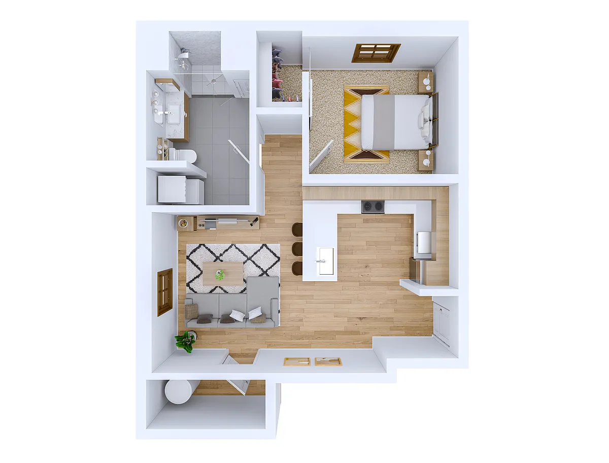 Floor plan Cholla - Private Balcony