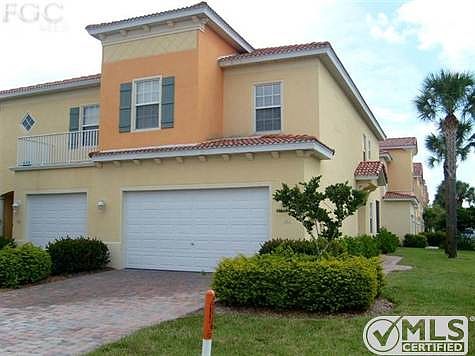 Front view of townhome