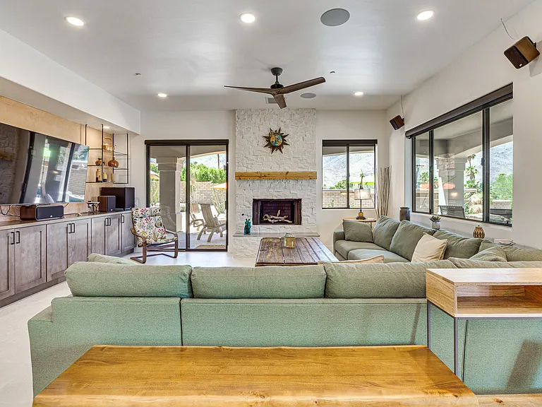 Open Concept Living Space - living room with views of mountains from the sofa