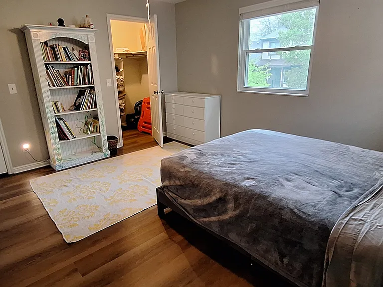 Upstairs bedroom with walk-in closet