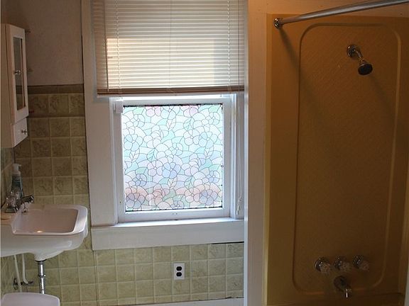Large bathroom with built in cabinets