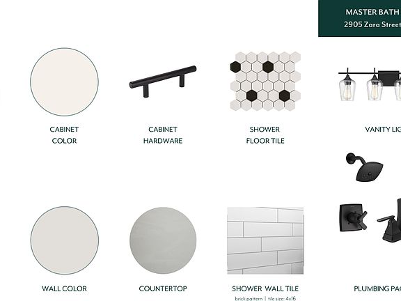 Master Bath Selections - 2905 Zara Street, Norman, OK