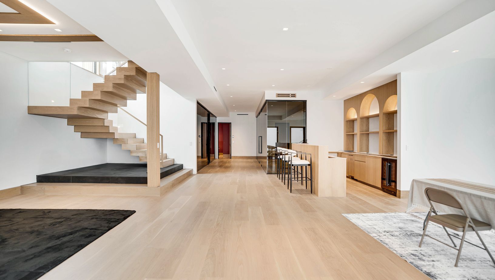  Lower Level Hallway, finished with the same exact oak and details as the top 2 floors 