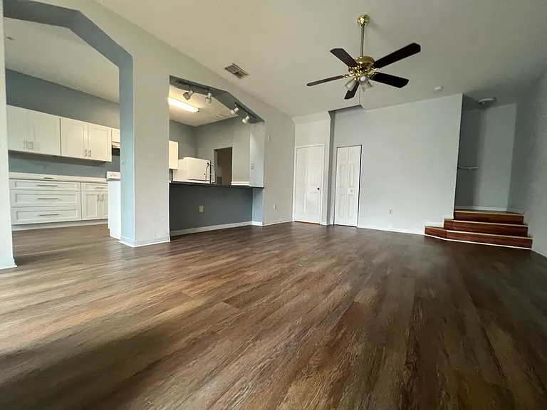 Living Room with Kitchen View