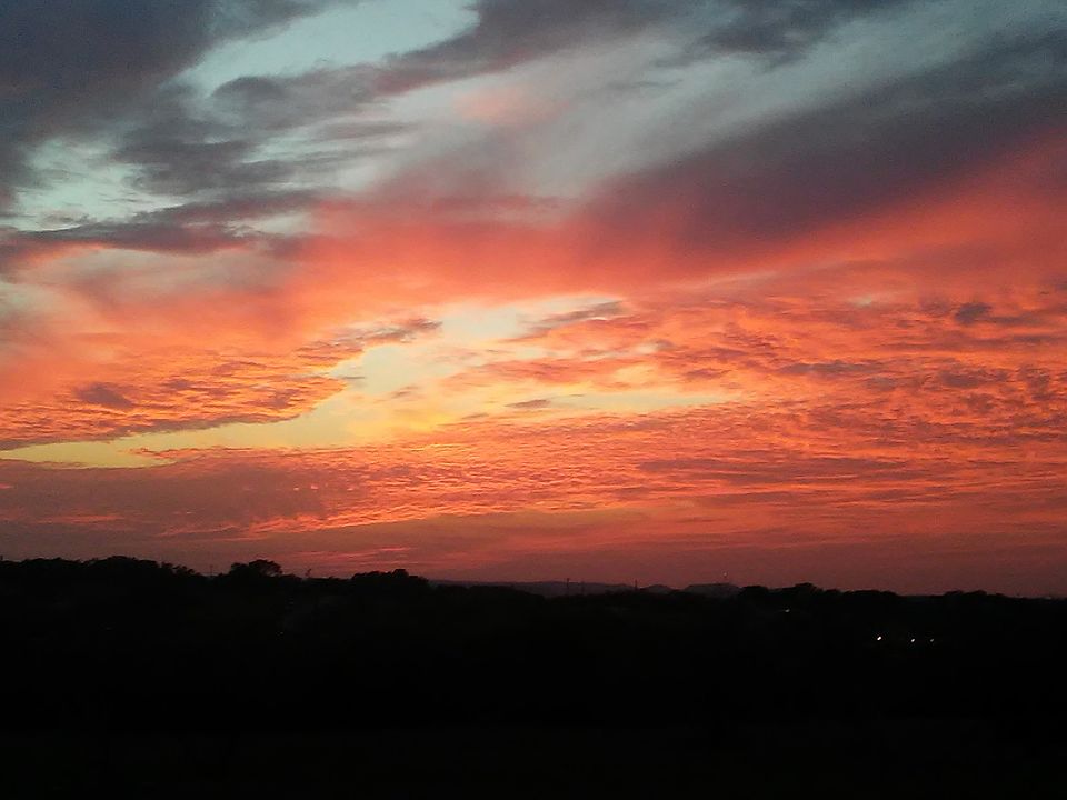 The sunset from back porch