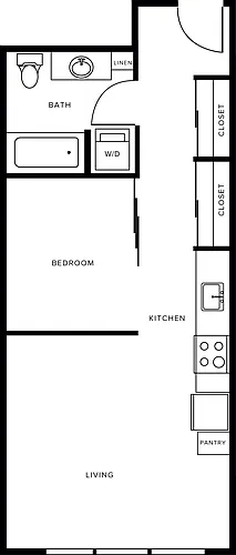 Floor plan A2- One Bedroom