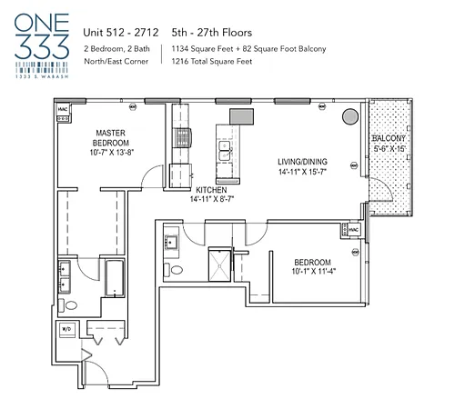 Floor plan Two Bedroom b12
