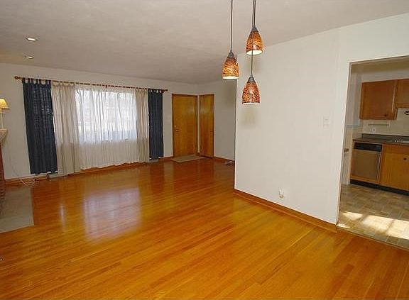 Dining room adjoins the living room and the kitchen