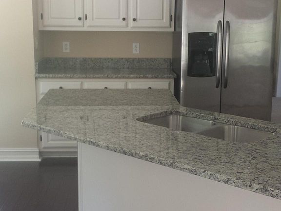 Kitchen view from den (new countertops)