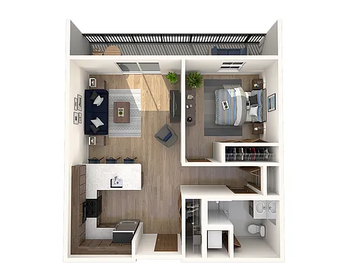 Floor plan One Bedroom