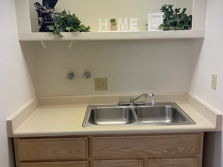 Kitchen sink and storage