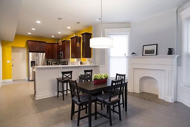 dining room and kitchen