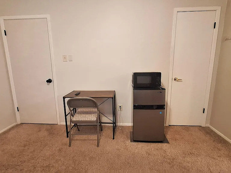 Mini fridge & freezer and microwave