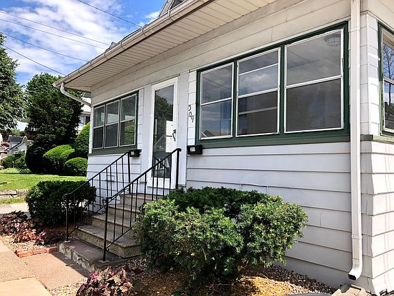 Front door of porch.