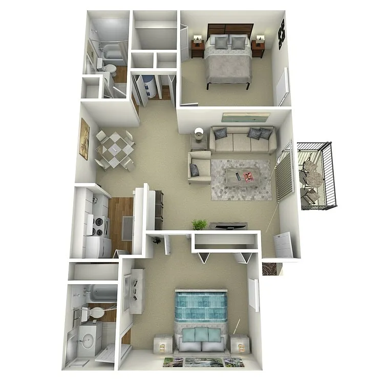 Floor plan 2BR Reno
