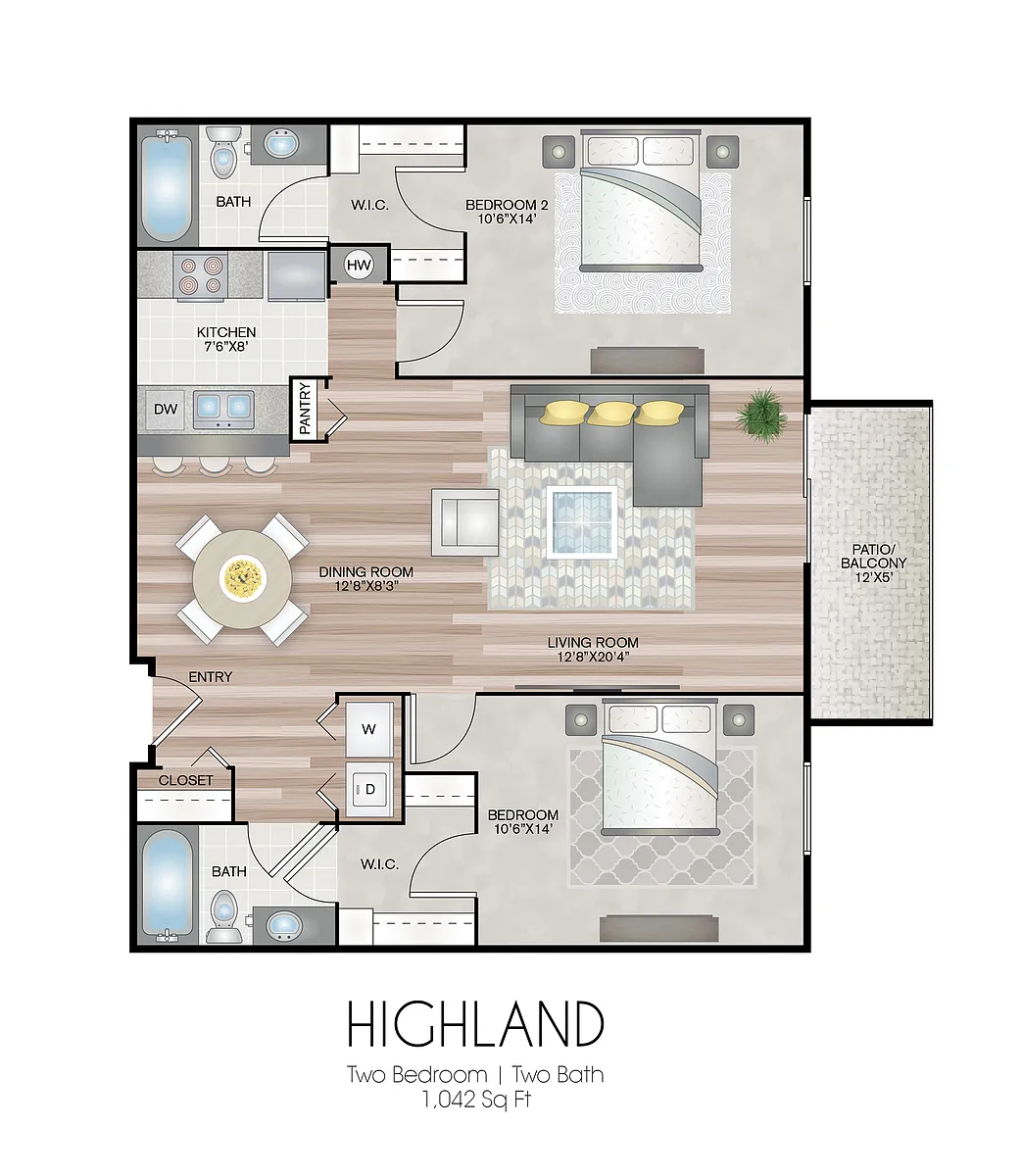 Floor plan Highland - Premium Plus