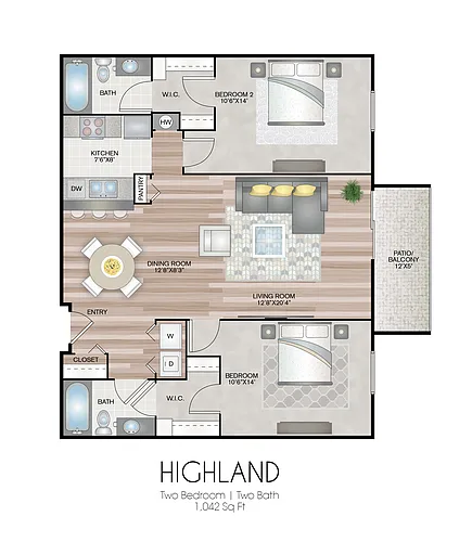 Floor plan Highland - Premium Plus