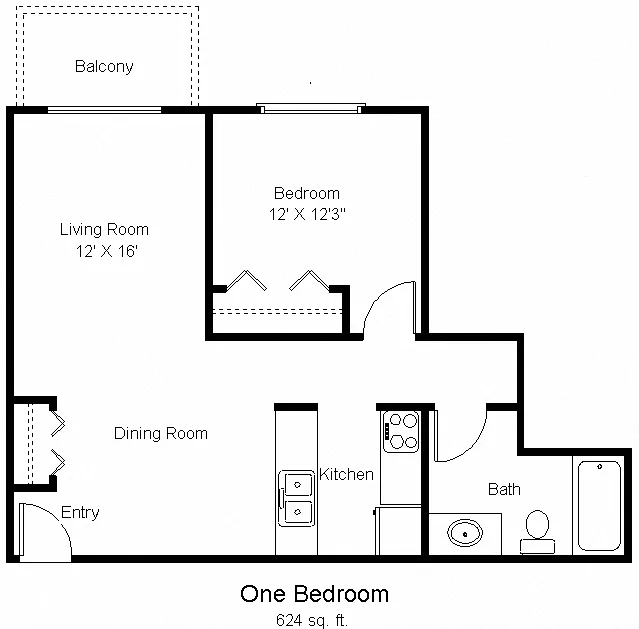 Floor plan 1 Bedroom