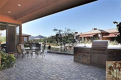 Patio view to lake and BBQ