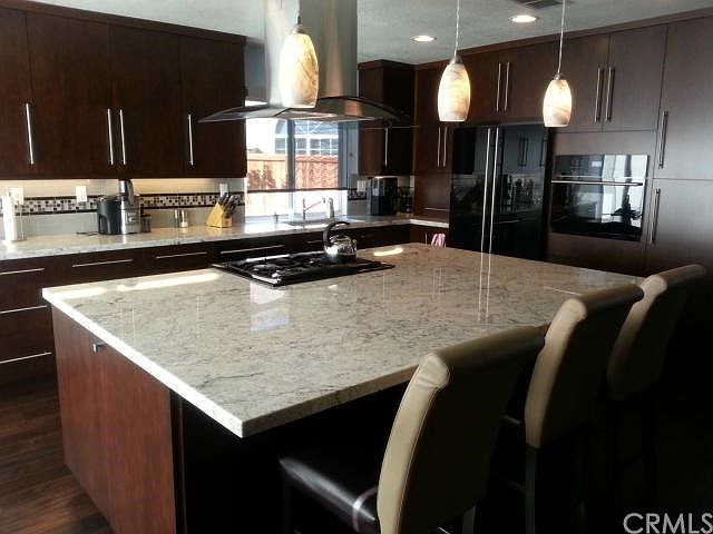 Beautifully upgraded kitchen with HUGE island.  WOW!