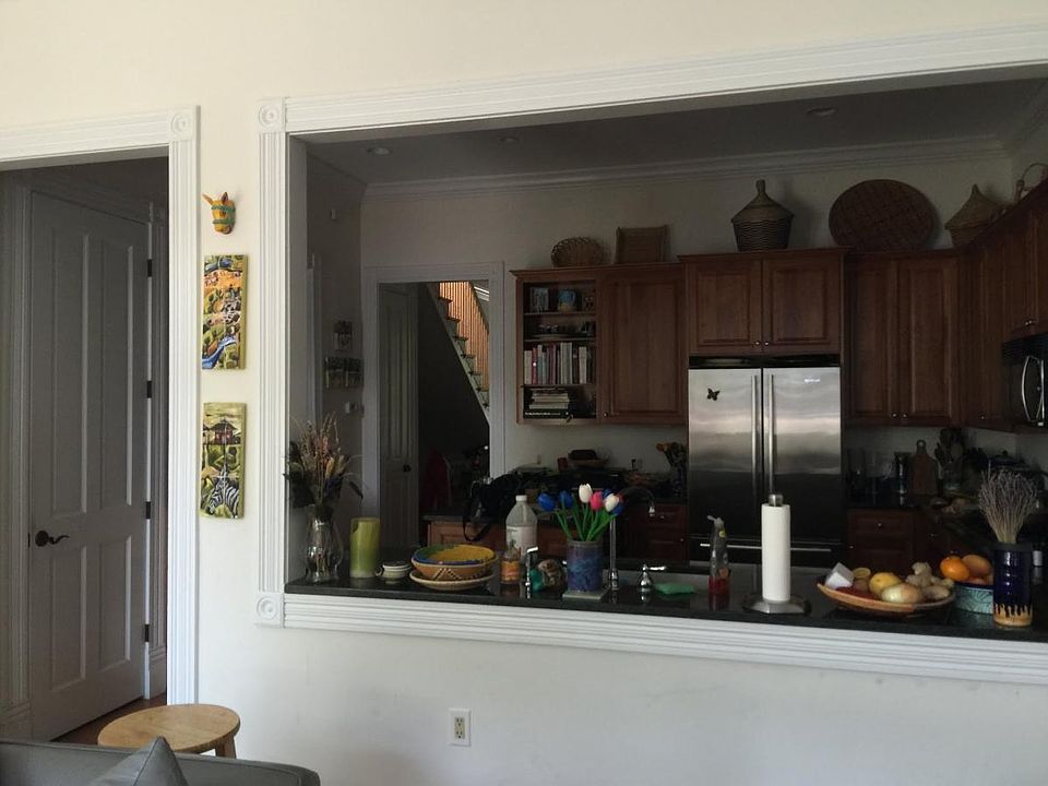 view into kitchen