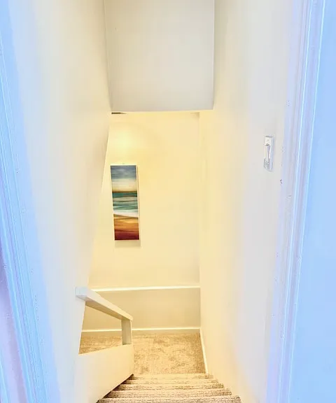 Studio light in the stairway.