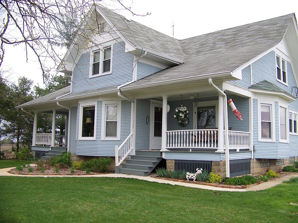 Newly painted wood siding