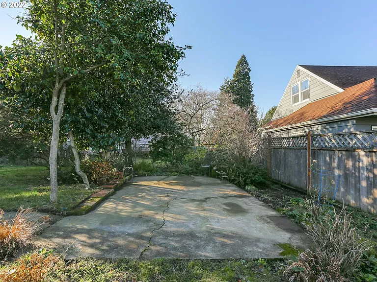 Parking pad located in the back off the home.