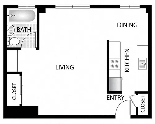 Floor plan Studio B