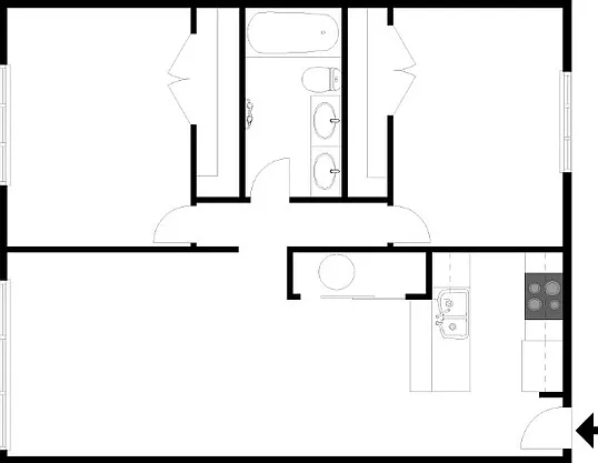 Oak | 2 Bed 1 Bath Oak | 2 Bed 1 Bath