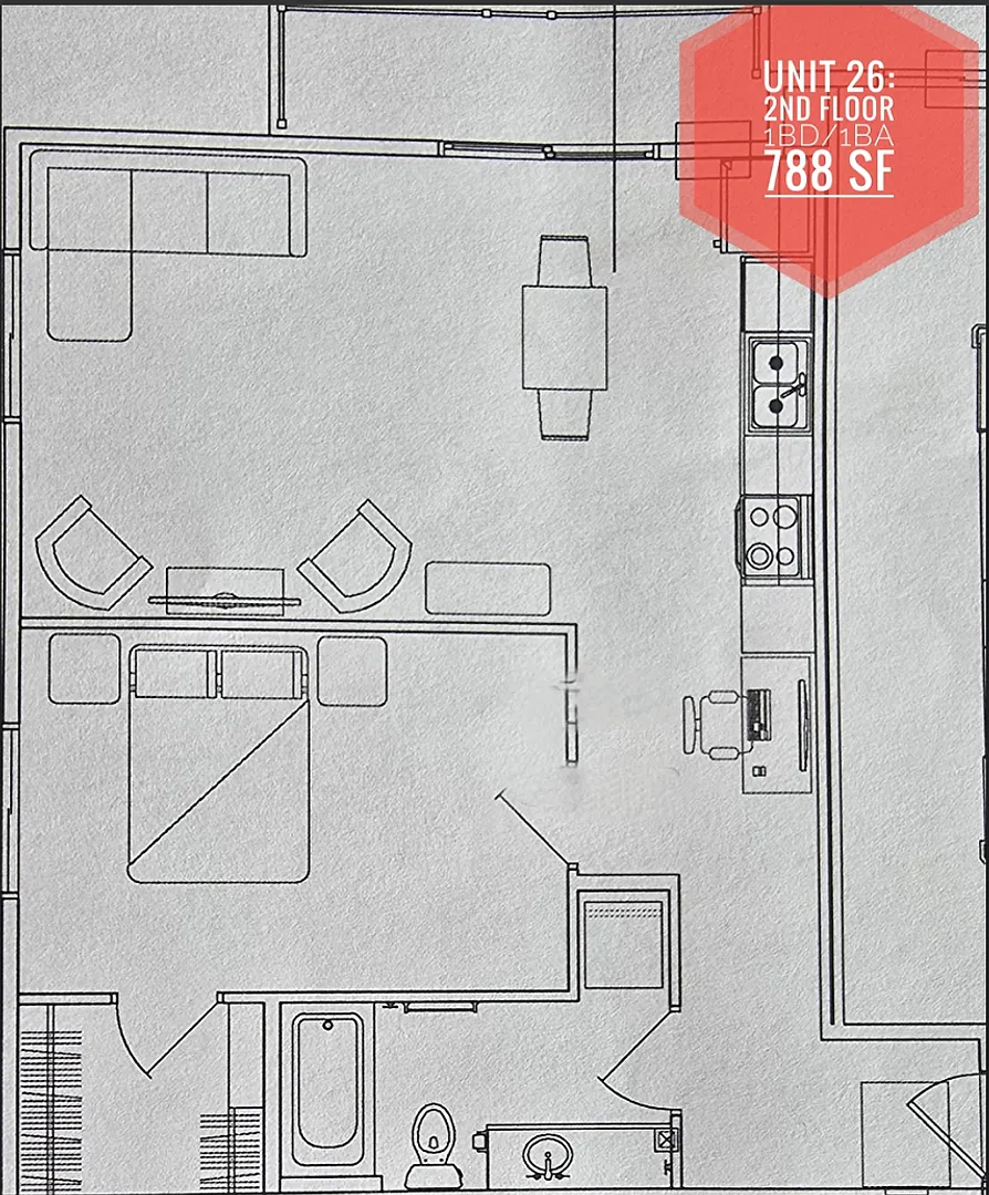 1 BD 1 BA 2nd Floor Corner unit — Photo 4