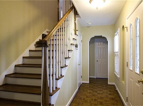 Entry hallway and stairs to second floor