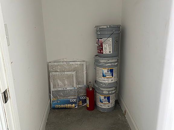 Garage storage room inside