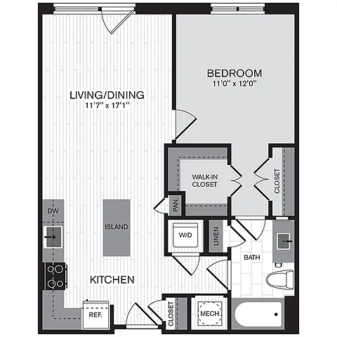 Floor plan 1D w/ Balcony