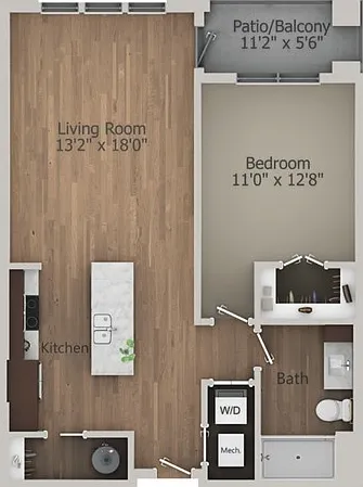 Floor Plan 1A | Arrabelle Apartments | Apartments in Cedarburg, WI Floor Plan 1A | Arrabelle Apartments | Apartments in Cedarburg, WI