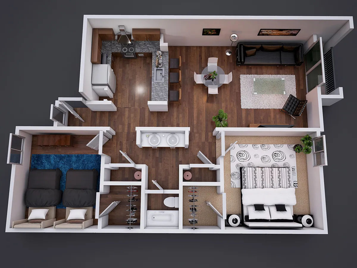 Floor plan 2 Bedrooms