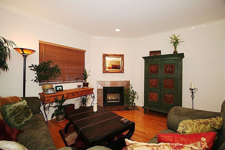 living room with fireplace