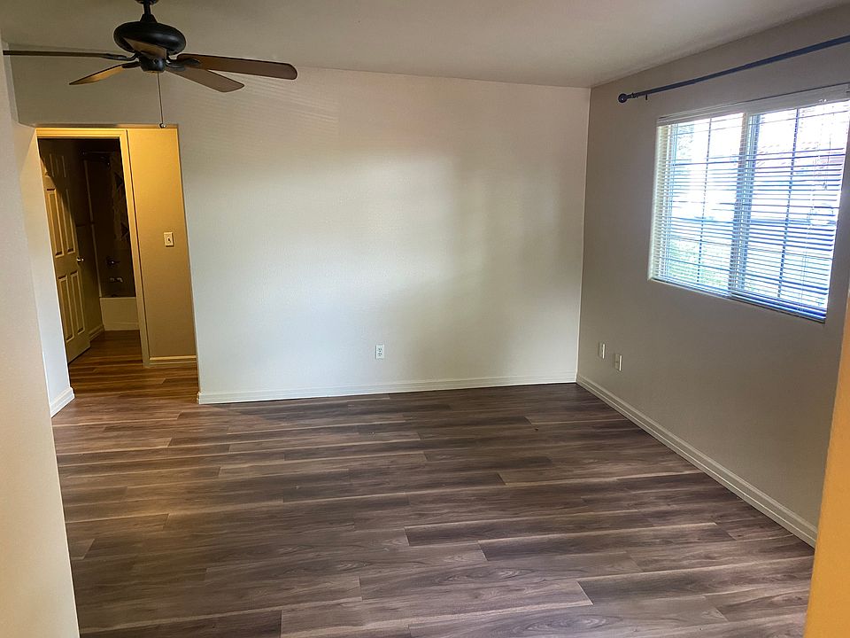 Living room looking toward bath and bedroom area