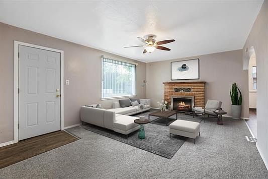 Living room is virtually staged