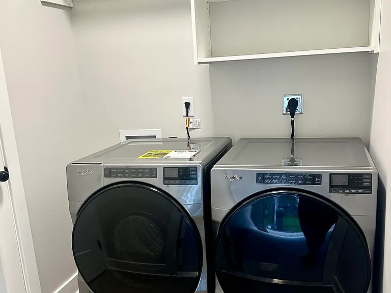 In unit washer/dryer - storage for laundry supplies