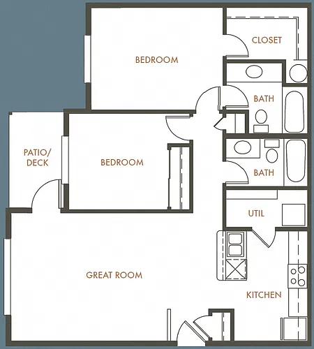 Floor plan 2B 2B Plan E