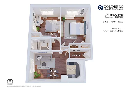 Floor plan Two Bedroom