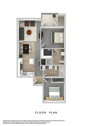 Floor plan Two Bedroom Two Bathroom