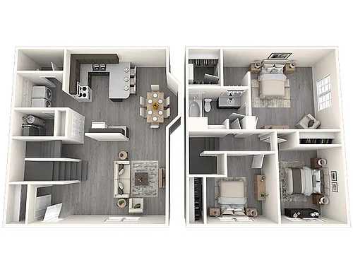 Floor plan 3x1.5-1400 Townhome Renovation