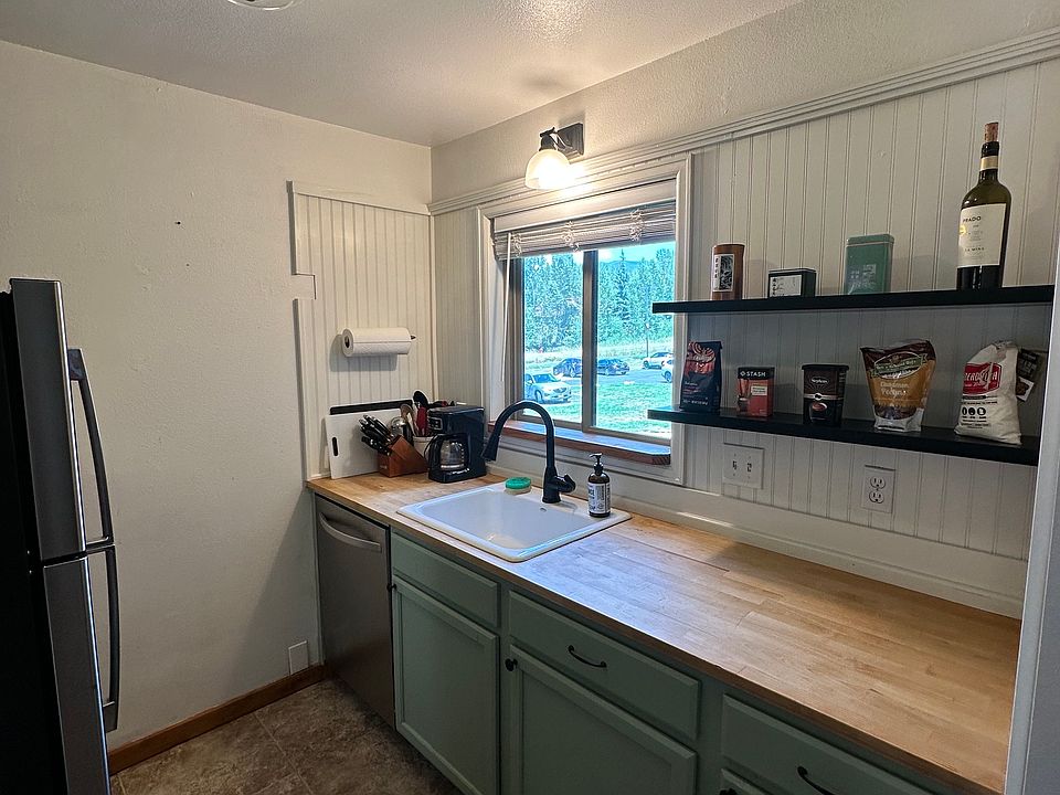 Kitchen space with open countertop space
