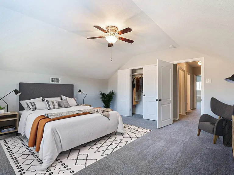 Bedroom 3. This image shows a virtually furnished space. Bedrooms come unfurnished.